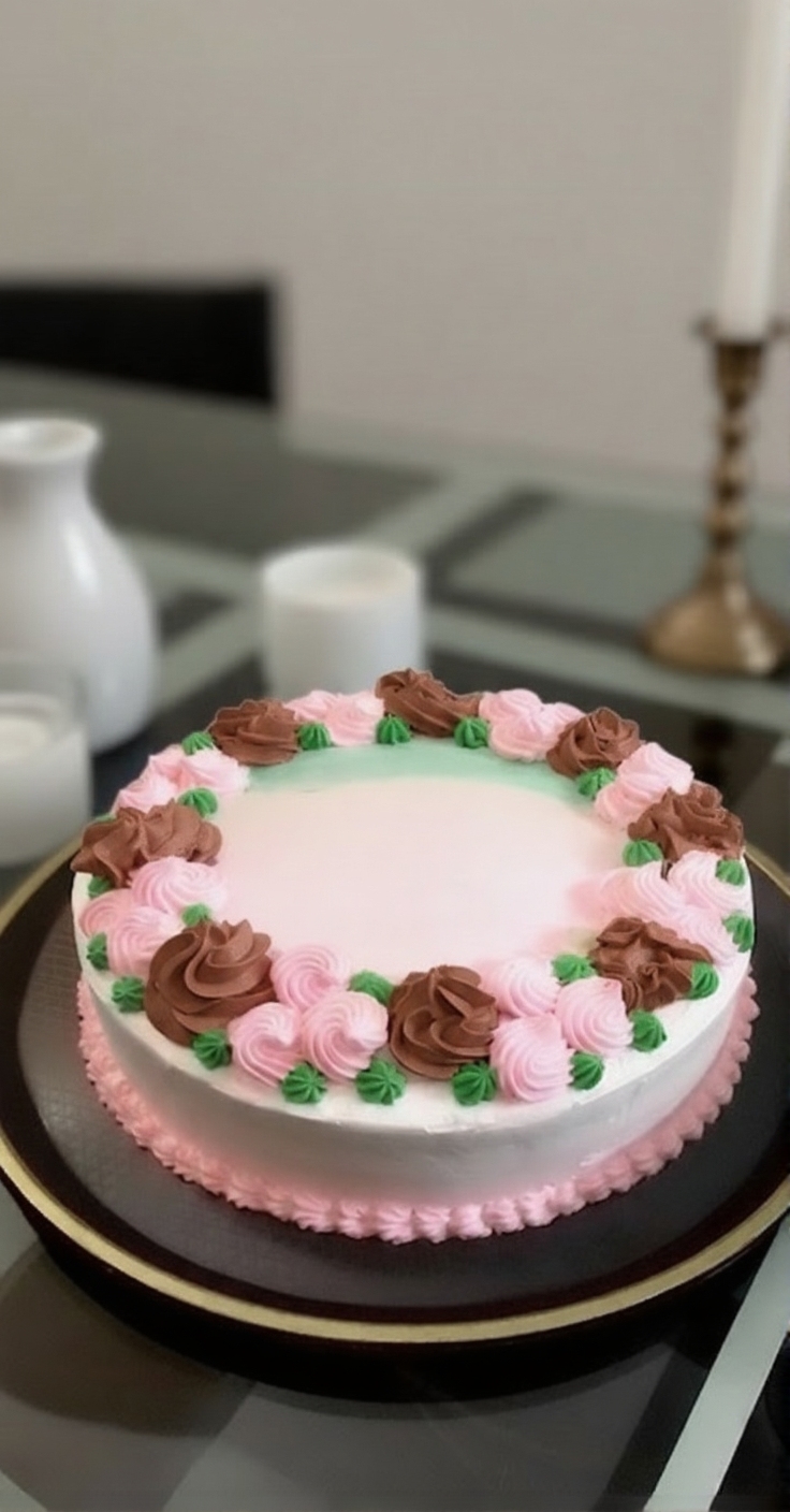 Blush Vanilla Floral Cake